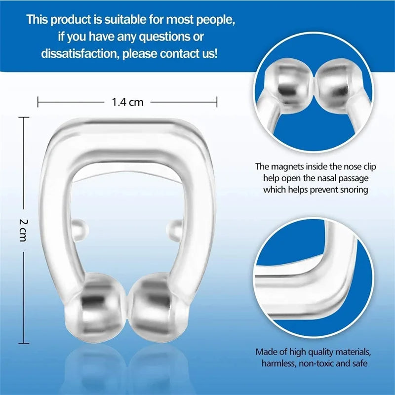 Anti-Schnarch Nasenclip - Magnetischer Schnarchstopper für eine bessere Atmung - Einfaches und bequemes Design