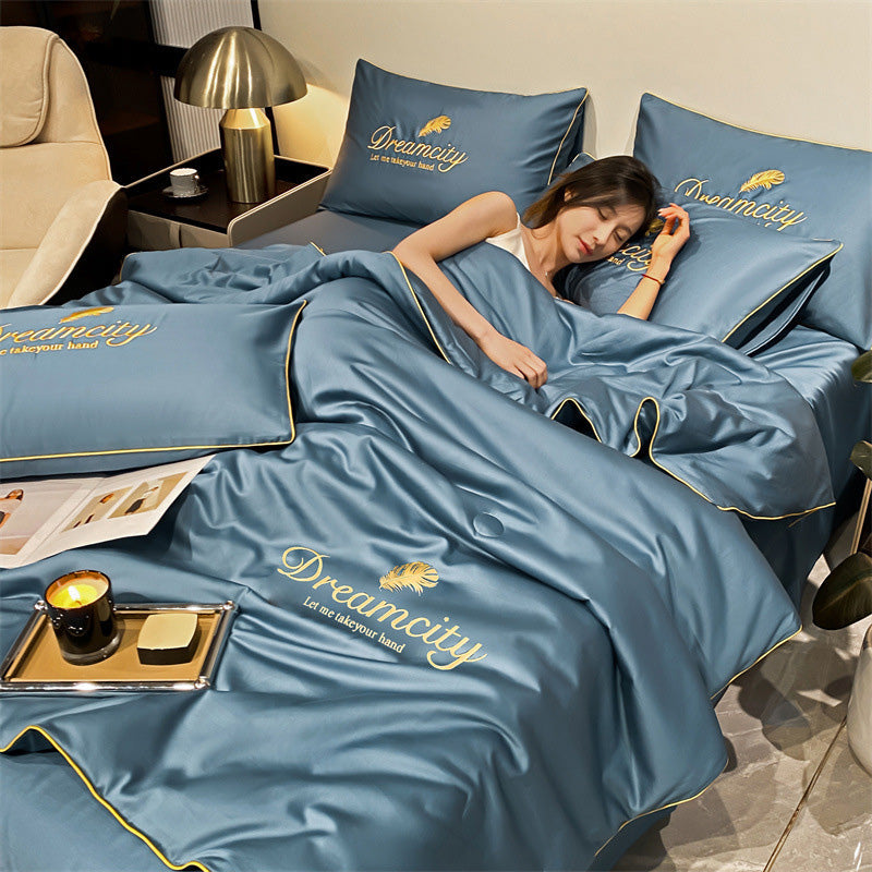 ChillBreeze Ice Silk Sommer Bettdecke - Kühles Schlafgefühl, Seidenfüllung, Pflegeleicht