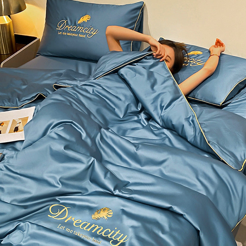 ChillBreeze Ice Silk Sommer Bettdecke - Kühles Schlafgefühl, Seidenfüllung, Pflegeleicht