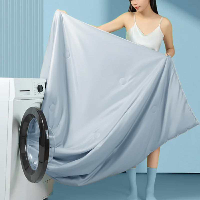 ChillBreeze Ice Silk Sommer Bettdecke - Kühles Schlafgefühl, Seidenfüllung, Pflegeleicht