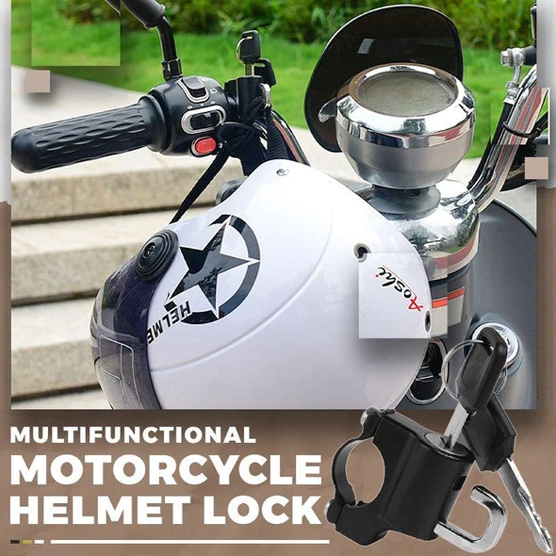 SecureGear Motorradhelm-Schloss - Hochbelastbar & Wetterfest - Integriertes Schloss - Vielseitig für Motorräder, Roller & Fahrräder - Leicht & Tragbar