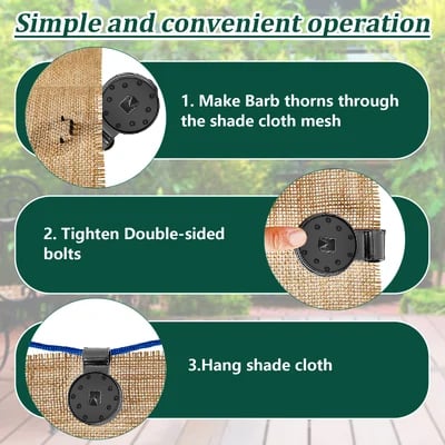 FastenFix Clips - Robuste und einfache Befestigungslösung für Sonnensegel und Netze