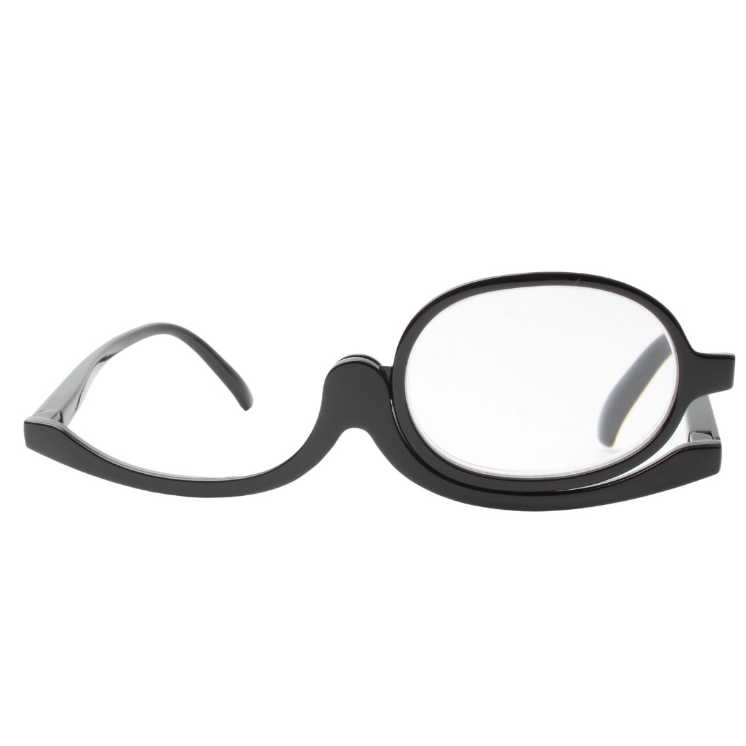 GlamEyes Make-up Lesebrille - perfekte Sicht für präzises Make-up! Leichtes, ergonomisches Design, kristallklare Sicht und einzigartiges Doppellinsendesign für müheloses Auftragen.