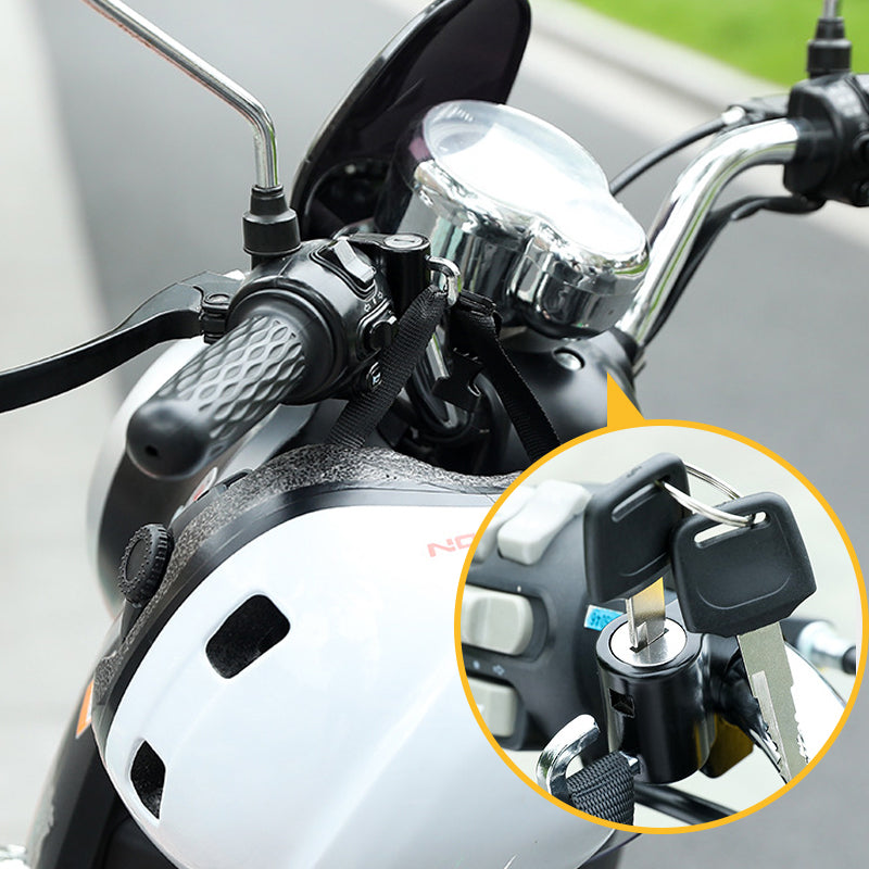 SecureGear Motorradhelm-Schloss - Hochbelastbar & Wetterfest - Integriertes Schloss - Vielseitig für Motorräder, Roller & Fahrräder - Leicht & Tragbar