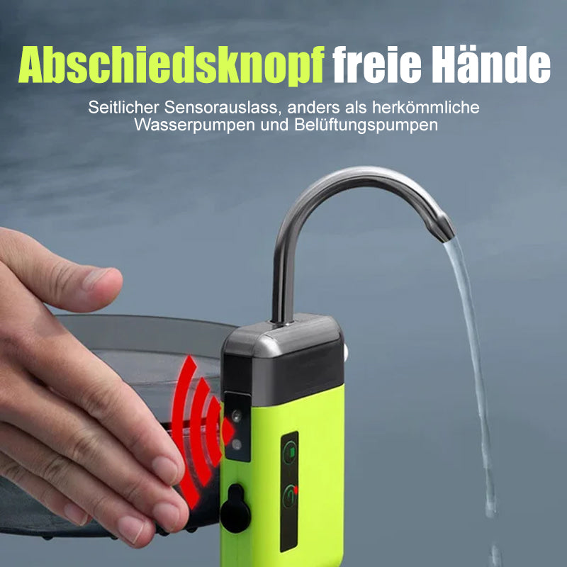 FishVenture Sauerstoffpumpe - Angelwasserpumpe, Sauerstoffversorgung, leiser Betrieb, Nachtangeln mit LED, langlebig und wasserdicht, einfach anzubringen, Akku bis zu 8 Stunden, Stressreduzierung für Fische