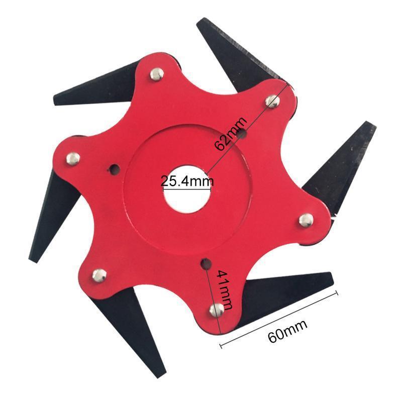 6-Klingen Freischneiderkopf - Robustes Unkrautschneidmesser für Rasentrimmer, ideal für Gartenarbeiten