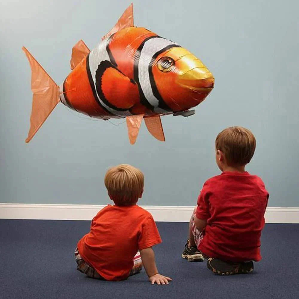 Ferngesteuerter Schwebender Fisch - Spaßige Dekoration für Innenräume - Bewegliches Design & einfache Steuerung