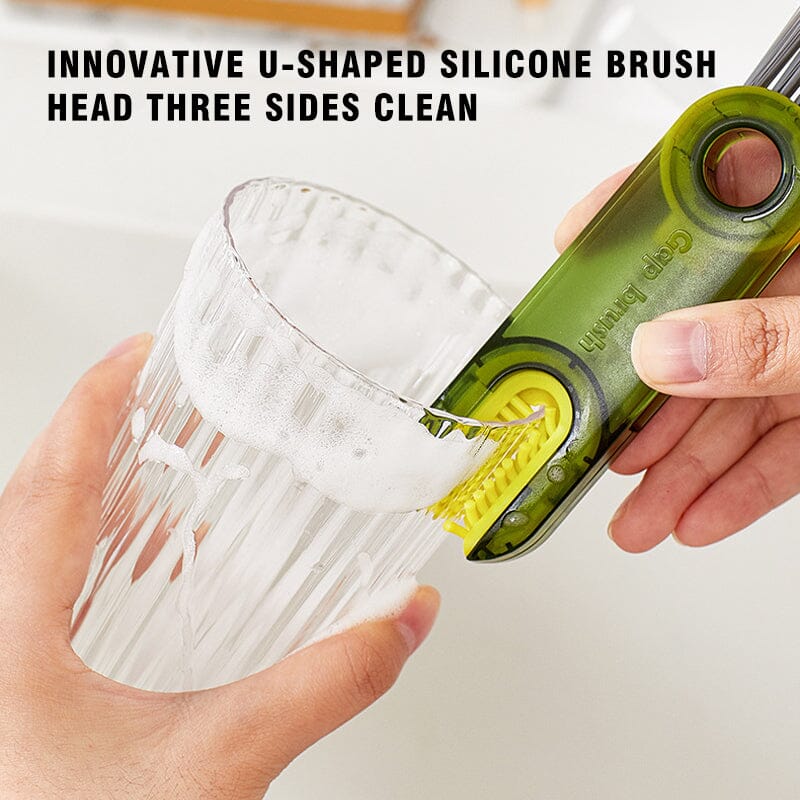 U-förmige Silikonbürste für Gläser – Innovatives Design für gründliche Reinigung