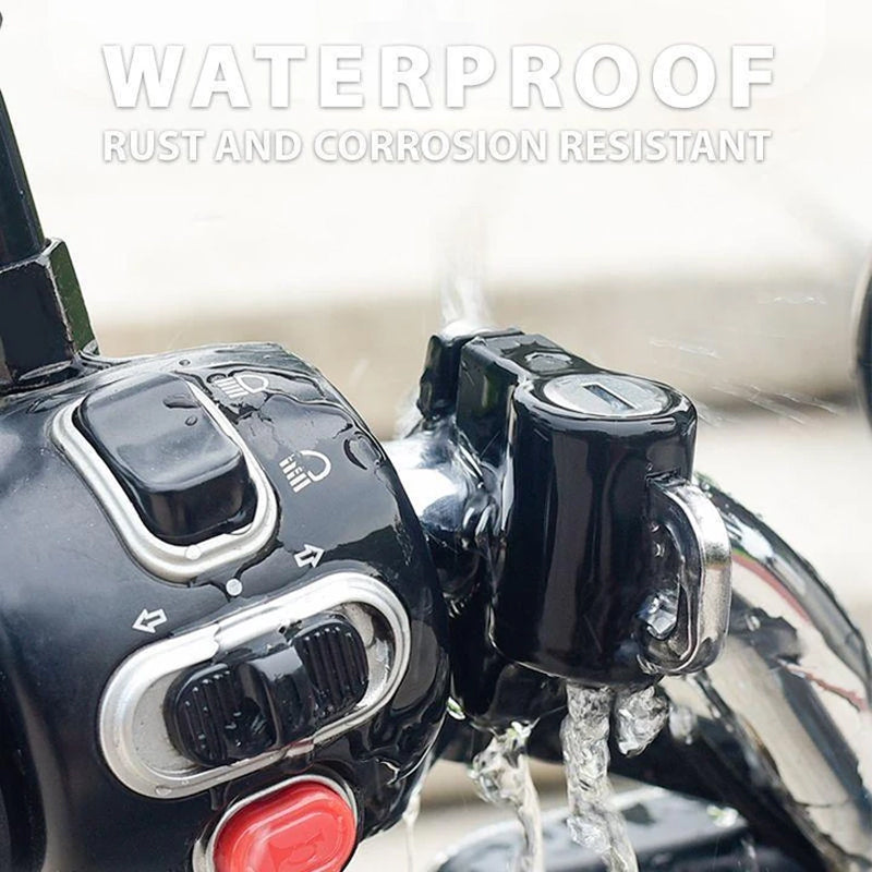 SecureGear Motorradhelm-Schloss - Hochbelastbar & Wetterfest - Integriertes Schloss - Vielseitig für Motorräder, Roller & Fahrräder - Leicht & Tragbar