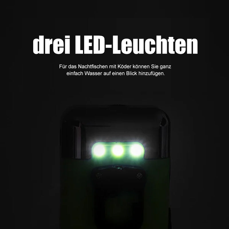 FishVenture Sauerstoffpumpe - Angelwasserpumpe, Sauerstoffversorgung, leiser Betrieb, Nachtangeln mit LED, langlebig und wasserdicht, einfach anzubringen, Akku bis zu 8 Stunden, Stressreduzierung für Fische
