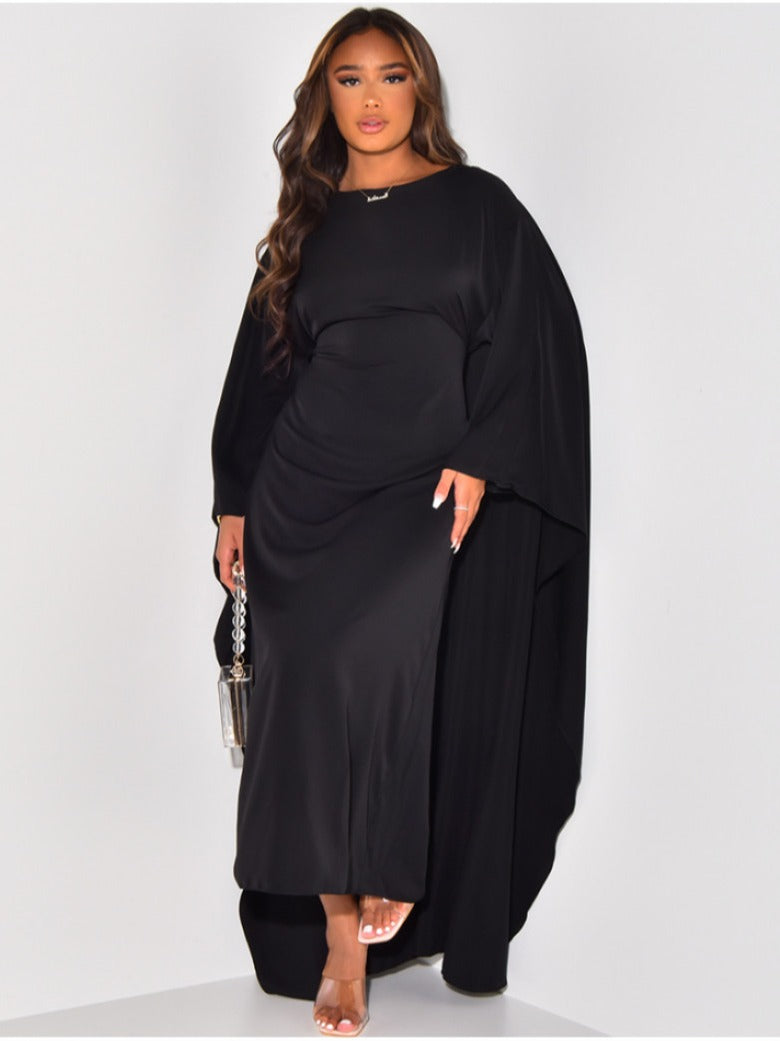 Elegantes Maxikleid Damen Langarm - Lockerer Schnitt, Ideal für Besondere Anlässe - Himmelblau