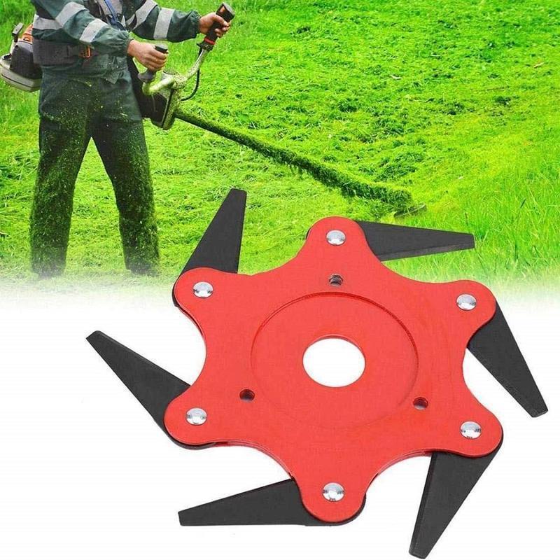6-Klingen Freischneiderkopf - Robustes Unkrautschneidmesser für Rasentrimmer, ideal für Gartenarbeiten