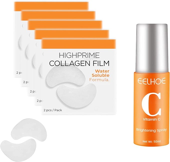 Collagen Augenpads - Wasserlösliche Kollagenfolie - Anti-Aging & Feuchtigkeitsspendende Pflege für glatte Haut