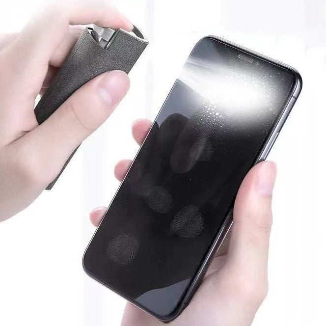 Bildschirmreiniger Spray und Tuch - Anti-Fingerabdruck Reinigungsset für Smartphones und Tablets