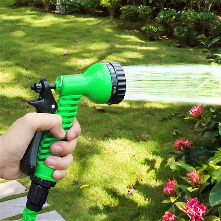 Flexibler Gartenschlauch AquaFlexPro - Leicht, Verhedderungsfrei, 7 Sprühmodi