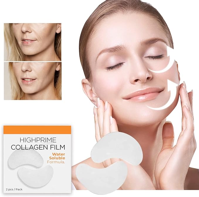 Collagen Augenpads - Wasserlösliche Kollagenfolie - Anti-Aging & Feuchtigkeitsspendende Pflege für glatte Haut