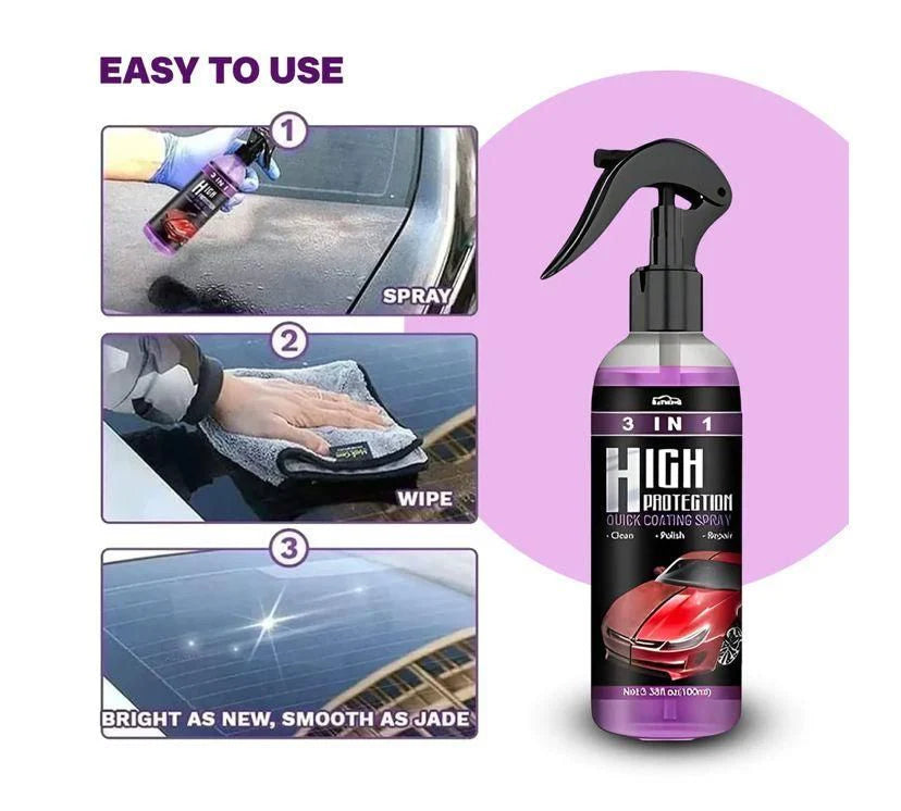 3-in-1 Hochleistung Lackschutz-Spray - Autolack Reinigung, Politur & Beschichtung