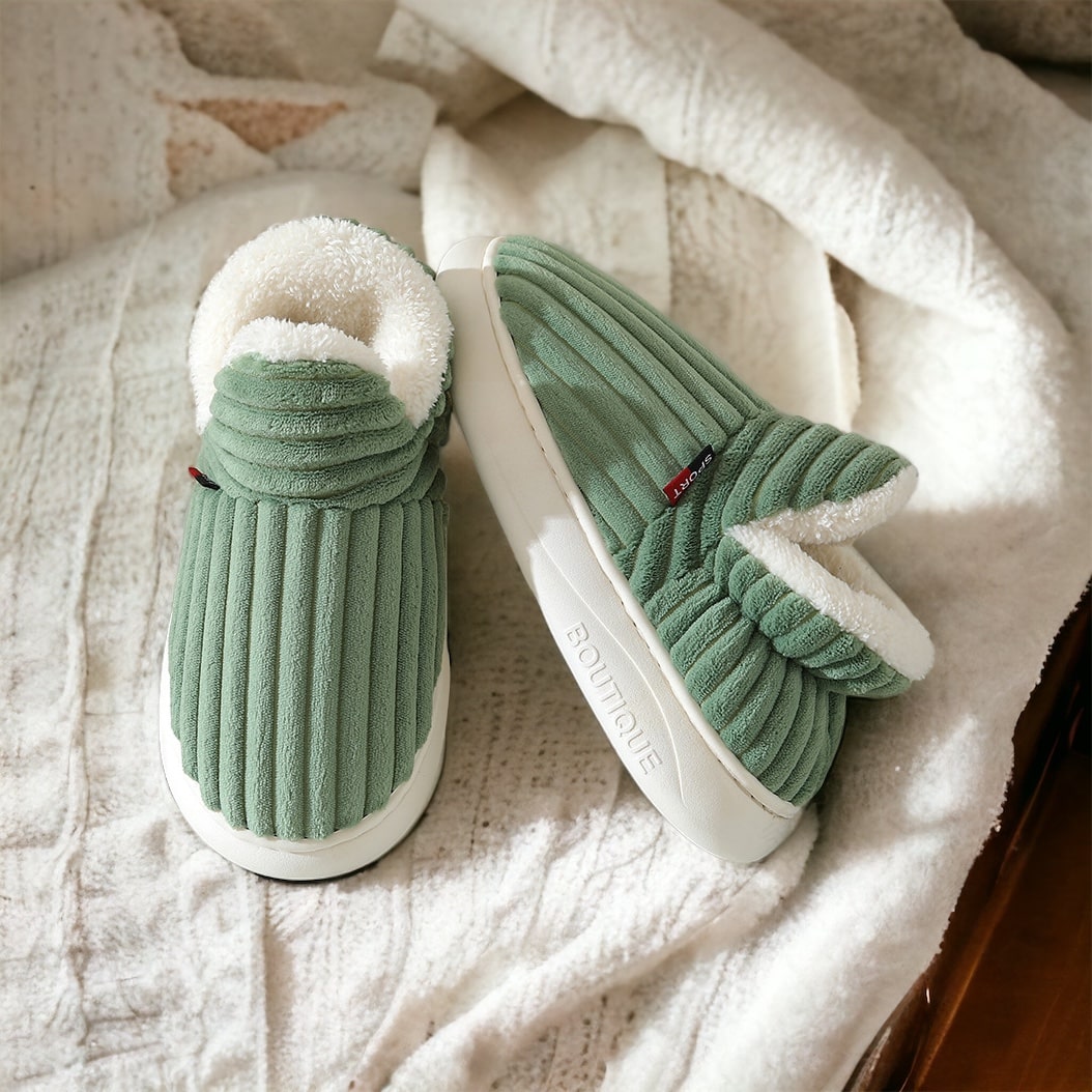Bequeme Hausschuhe für Damen und Herren - Weiches Plüschfutter, Rutschfeste Sohle, Warm und Gemütlich für den Winter