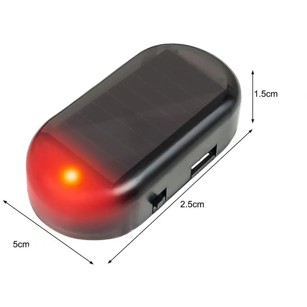 Solarbetriebene LED-Attrappe für Autoalarmanlage - Abschreckung gegen Diebstahl - Rotes & Blaues Blinklicht