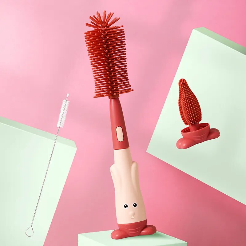 Hug & Clean Flaschenbürste - Effiziente Reinigung für Babyflaschen, Sicher & Umweltfreundlich, Für Vielseitige Anwendung