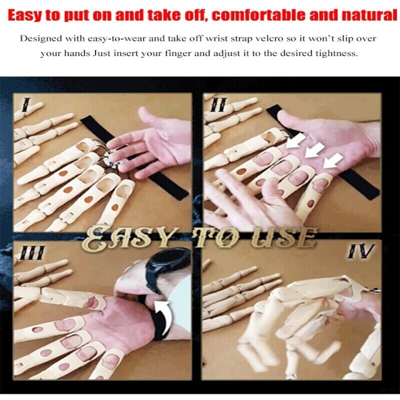 Halloween Horror Fingerknochen - Realistische Skelett-Fingeraufsätze - Gruseliges Cosplay Zubehör - Perfekt für Rollenspiele und Halloween Dekorationx