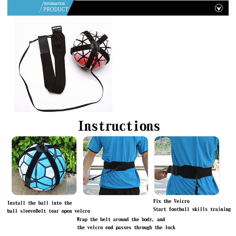 Fußball Training Belt ControlSkill - Perfektioniere Ballkontrolle, Schießen und Dribbling, ideal für Anfänger und Profis