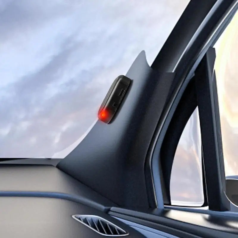 Solarbetriebene LED-Attrappe für Autoalarmanlage - Abschreckung gegen Diebstahl - Rotes & Blaues Blinklicht