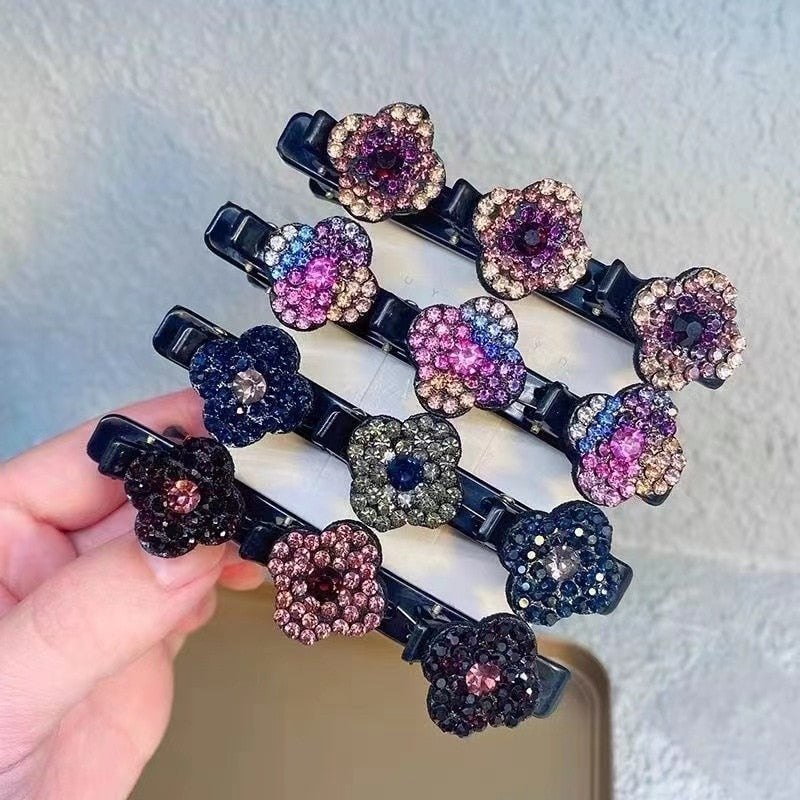 CrystalBraid Haarschmuck - Glamouröse Haarspangen mit funkelnden Kristallen für stilvolle Frisuren