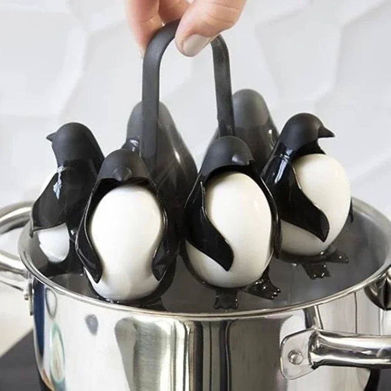 Pinguin Eierhalter ChillNest - Multifunktionaler Eierkocher & Kühlschrankaufbewahrung - Lebensmittelecht & Spülmaschinenfest