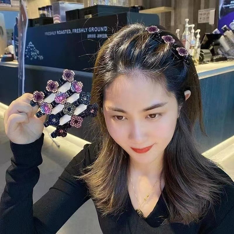 CrystalBraid Haarschmuck - Glamouröse Haarspangen mit funkelnden Kristallen für stilvolle Frisuren