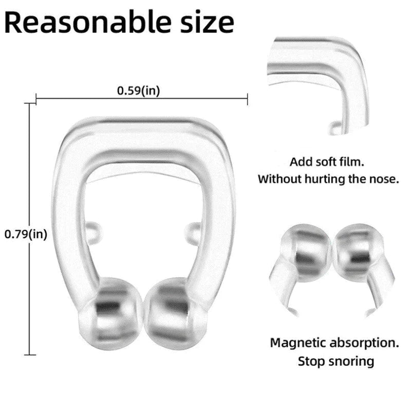 Anti-Schnarch Nasenclip - Magnetischer Schnarchstopper für eine bessere Atmung - Einfaches und bequemes Design