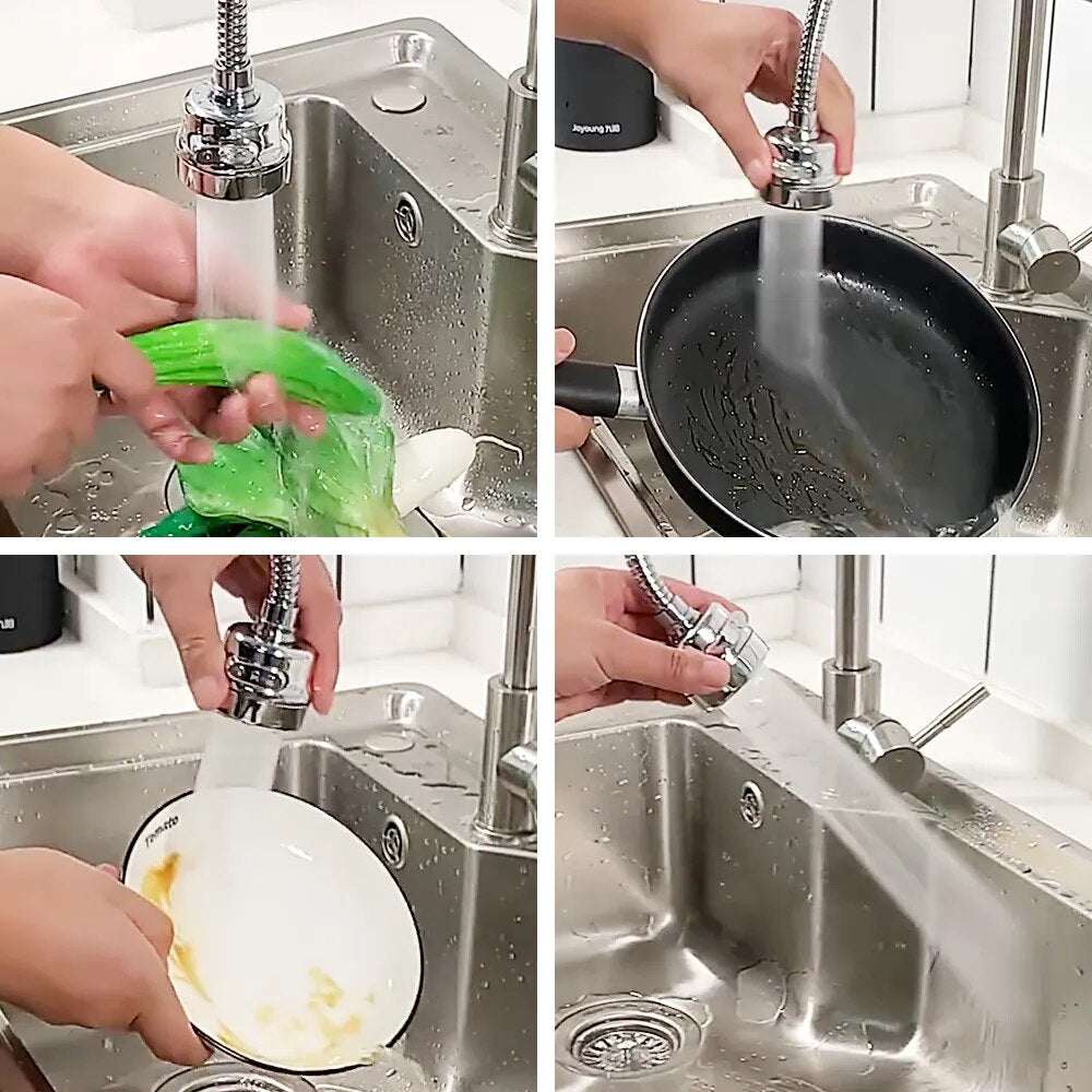 FaucetFlex Küchenbrause - Drei Modi, 360° Schwenkbereich, Wasser sparen leicht gemacht