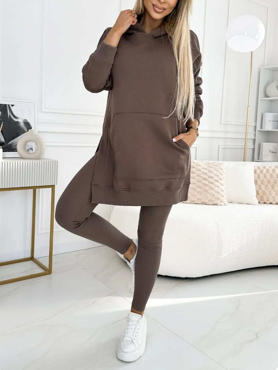 ComfiFit Hoodie & Leggings Set – Bequemer Zweiteiler für Stil & Komfort | Perfekte Freizeitkleidung für Zuhause, Treffen & leichte Workouts