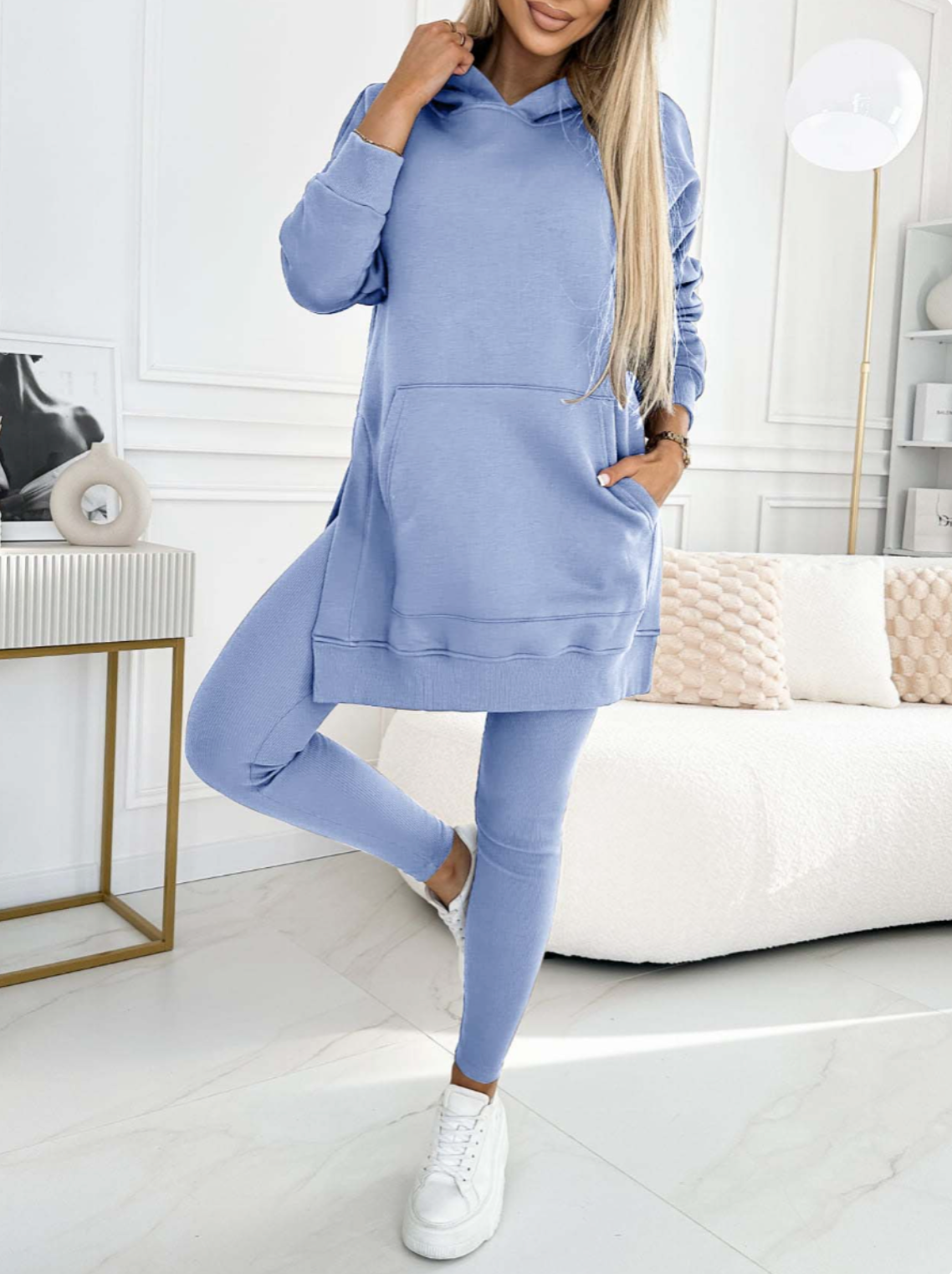 ComfiFit Hoodie & Leggings Set – Bequemer Zweiteiler für Stil & Komfort | Perfekte Freizeitkleidung für Zuhause, Treffen & leichte Workouts