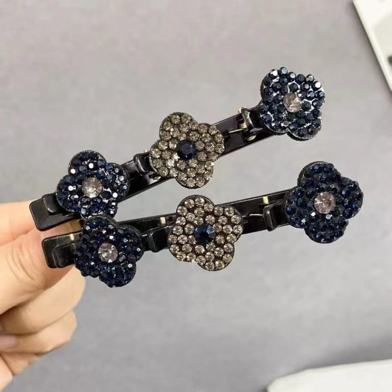 CrystalBraid Haarschmuck - Glamouröse Haarspangen mit funkelnden Kristallen für stilvolle Frisuren