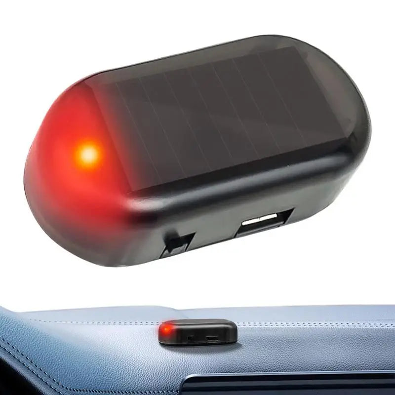 Solarbetriebene LED-Attrappe für Autoalarmanlage - Abschreckung gegen Diebstahl - Rotes & Blaues Blinklicht
