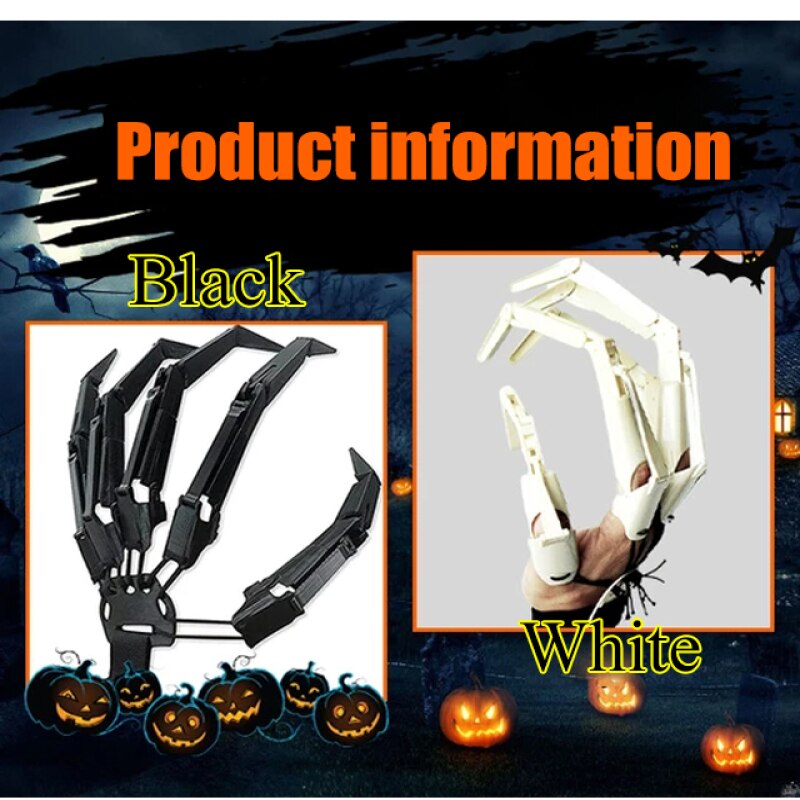Halloween Horror Fingerknochen - Realistische Skelett-Fingeraufsätze - Gruseliges Cosplay Zubehör - Perfekt für Rollenspiele und Halloween Dekorationx