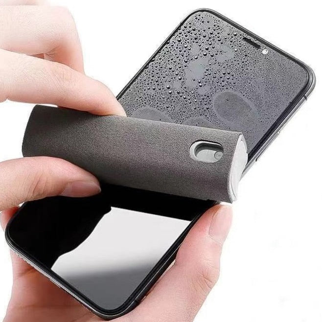 Bildschirmreiniger Spray und Tuch - Anti-Fingerabdruck Reinigungsset für Smartphones und Tablets