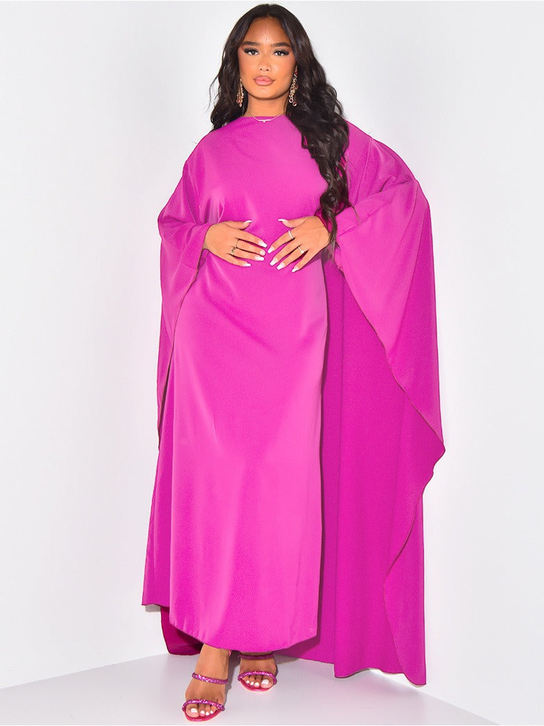 Elegantes Maxikleid Damen Langarm - Lockerer Schnitt, Ideal für Besondere Anlässe - Himmelblau