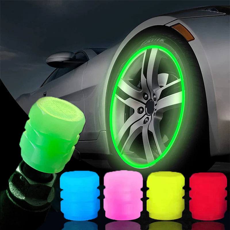 GlowRider - Leuchtende Universal-Reifenventilkappen für bessere Sichtbarkeit und Stil