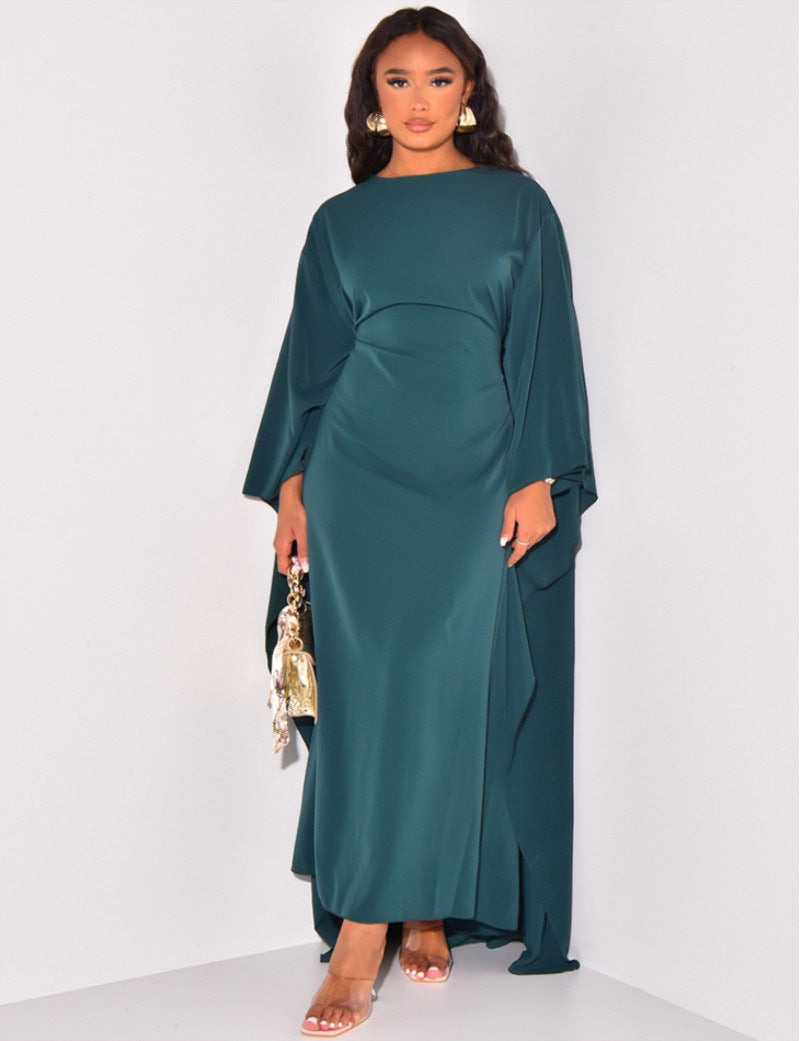 Elegantes Maxikleid Damen Langarm - Lockerer Schnitt, Ideal für Besondere Anlässe - Himmelblau