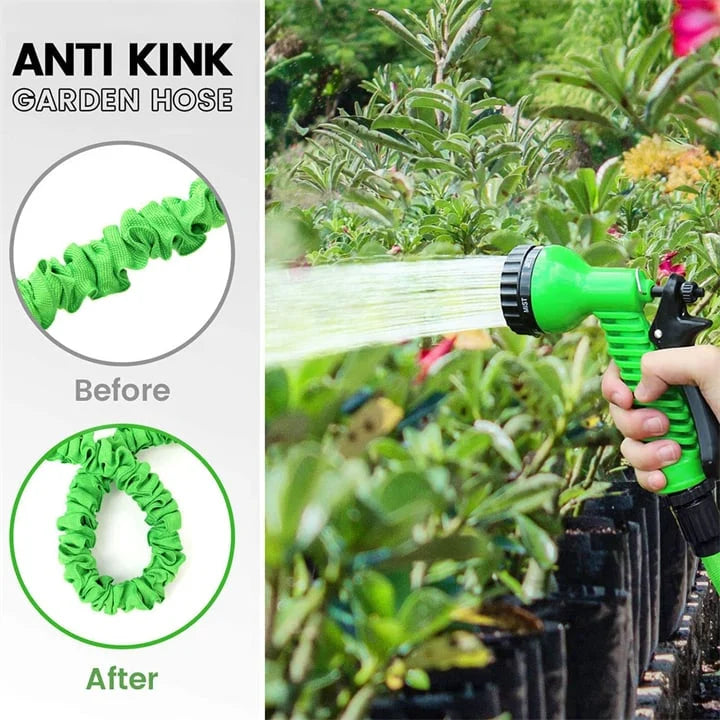 Flexibler Gartenschlauch AquaFlexPro - Leicht, Verhedderungsfrei, 7 Sprühmodi
