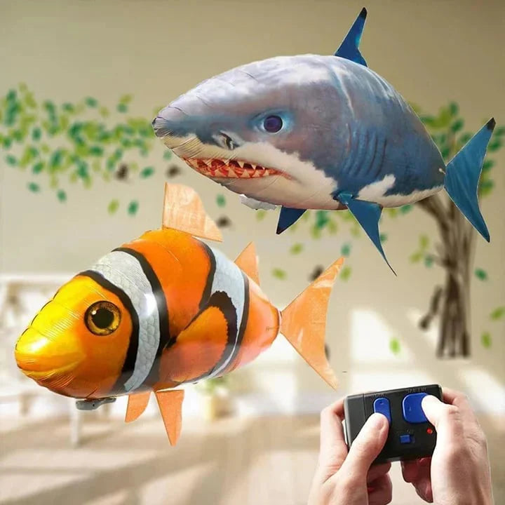 Ferngesteuerter Schwebender Fisch - Spaßige Dekoration für Innenräume - Bewegliches Design & einfache Steuerung