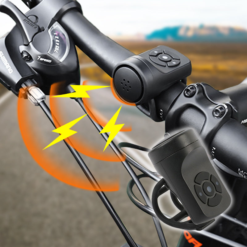 Leistungsstarke Fahrradklingel BikeBlast - 120 dB Lautstärke, 4 Sound-Modi, Anti-Diebstahl-Alarm, USB-wiederaufladbar, IP65 wasserdicht