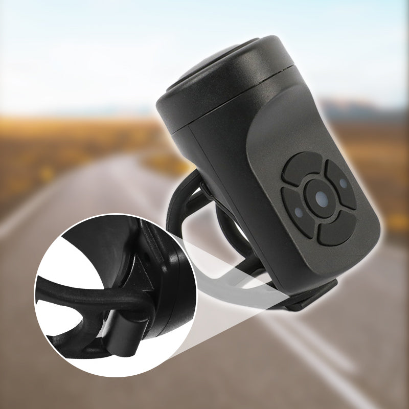 Leistungsstarke Fahrradklingel BikeBlast - 120 dB Lautstärke, 4 Sound-Modi, Anti-Diebstahl-Alarm, USB-wiederaufladbar, IP65 wasserdicht