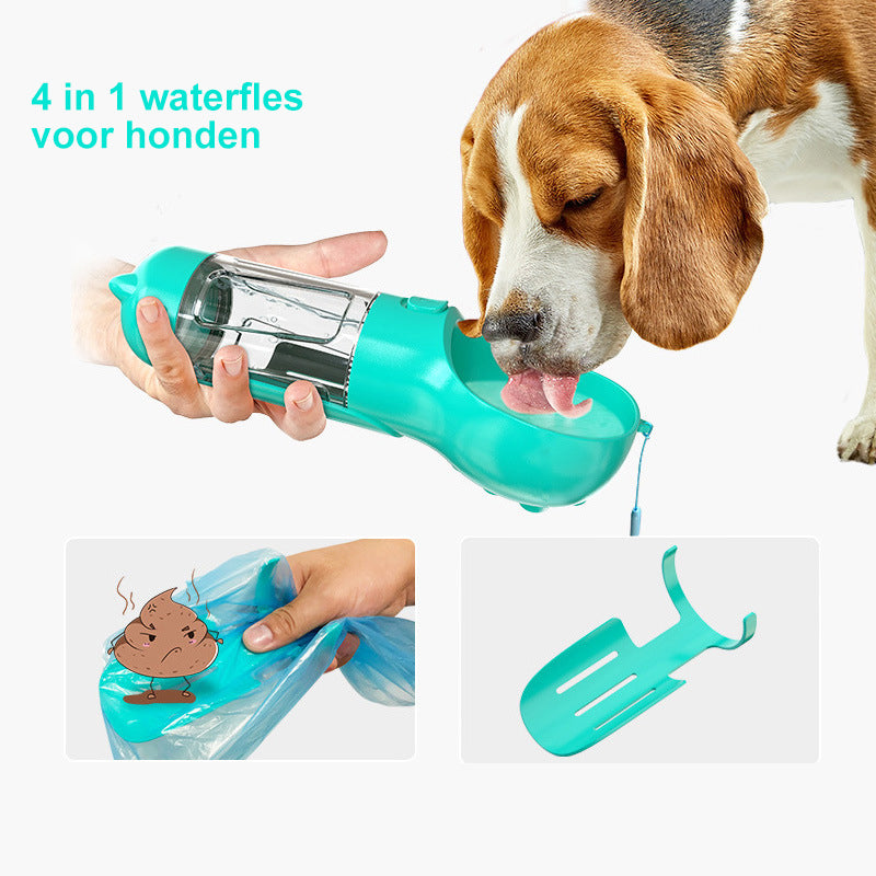 AquaPet Tragbare Trinkflasche für Hunde und Katzen – Auslaufsicher, Leicht und BPA-frei, All-in-One Wasserspender