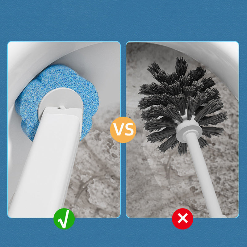 CleanEase Einweg-Toilettenbürsten-Set - Hygienische Einwegreinigung mit 6 Schwammbürsten - Für Toiletten, Waschbecken und Glasoberflächen