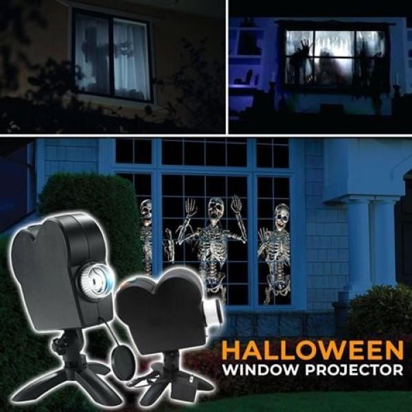 Halloween Fensterprojektor – Kreieren Sie gruselige Schattenspiele und erschreckende Animationen für Ihre Fenster. Perfekt, um Ihre Nachbarschaft mit einem schaurigen Ambiente zu begeistern
