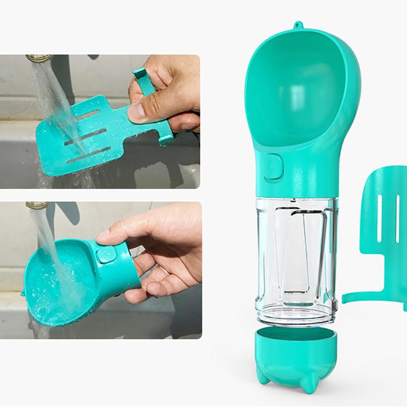 AquaPet Tragbare Trinkflasche für Hunde und Katzen – Auslaufsicher, Leicht und BPA-frei, All-in-One Wasserspender