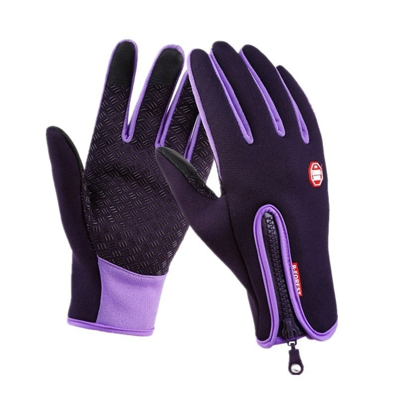 Touchscreen-Handschuhe für Winter - Warme Handschuhe für kalte Tage - Kompatibel mit Smartphones - Rutschfeste Beschichtung - Schwarz